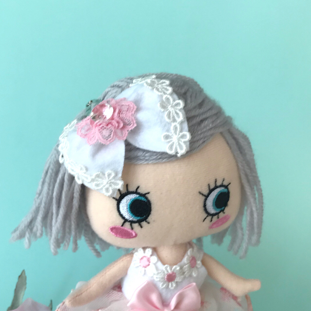 ATAO(アタオ)のイーマリー服　淡いピンクのワンピースセット ハンドメイドのぬいぐるみ/人形(ぬいぐるみ)の商品写真