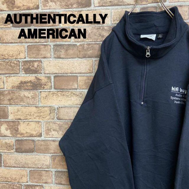 ●AUTHENTICALLY AMERICAN● usa製ハーフジップトレーナー