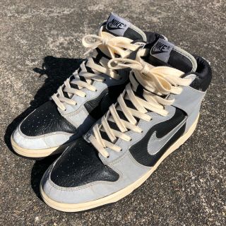 ナイキ(NIKE)の VNTG NIKE DUNK HIGH ナイキ ダンク ハイ ビンテージ 黒灰(スニーカー)