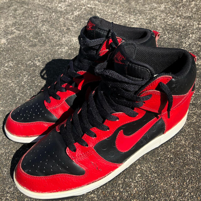 NIKE DUNK HIGH BRED ナイキ ダンク ハイ ブレッド 赤黒メンズ