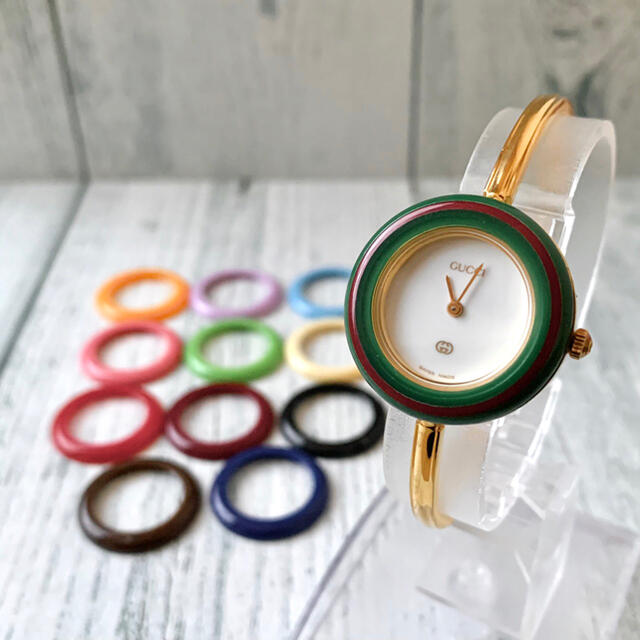美品☆グッチ GUCCI チェンジベゼル 腕時計-