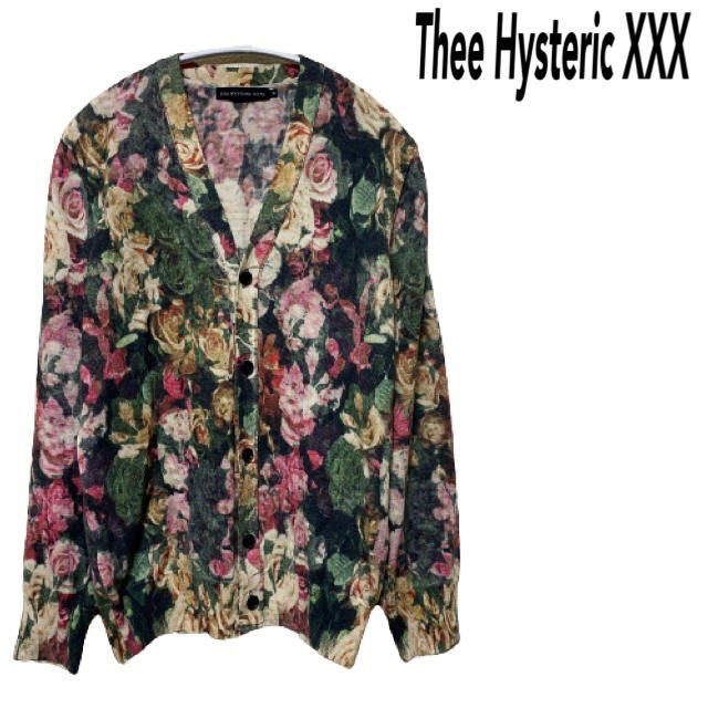 ●【美品】Thee Hysteric XXX/花柄/総柄/カーディガン●