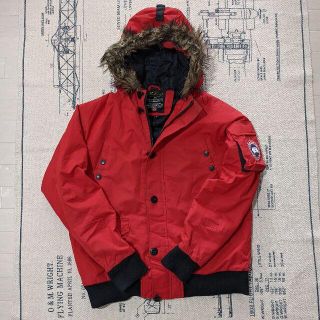 カナダグース(CANADA GOOSE)の旧タグ 希少 CANADA GOOSE アウター レッド カナダグース L(モッズコート)