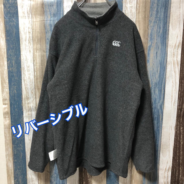 CANTERBURY(カンタベリー)の【canterbury】カンタベリー ハーフジップフリースパーカー デカロゴ メンズのジャケット/アウター(ブルゾン)の商品写真