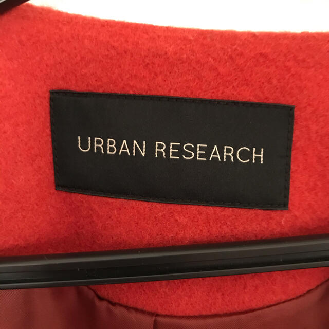 URBAN RESEARCH(アーバンリサーチ)の【アーバンリサーチ】ノーカラー ウールコート（テラコッタ） レディースのジャケット/アウター(ロングコート)の商品写真