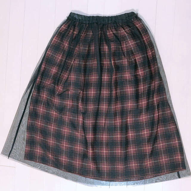 anyFAM(エニィファム)のany FAM チェックチュールスカート レディースのスカート(ロングスカート)の商品写真