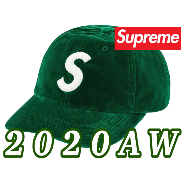 Supreme Velvet S Logo 6-Panel Green