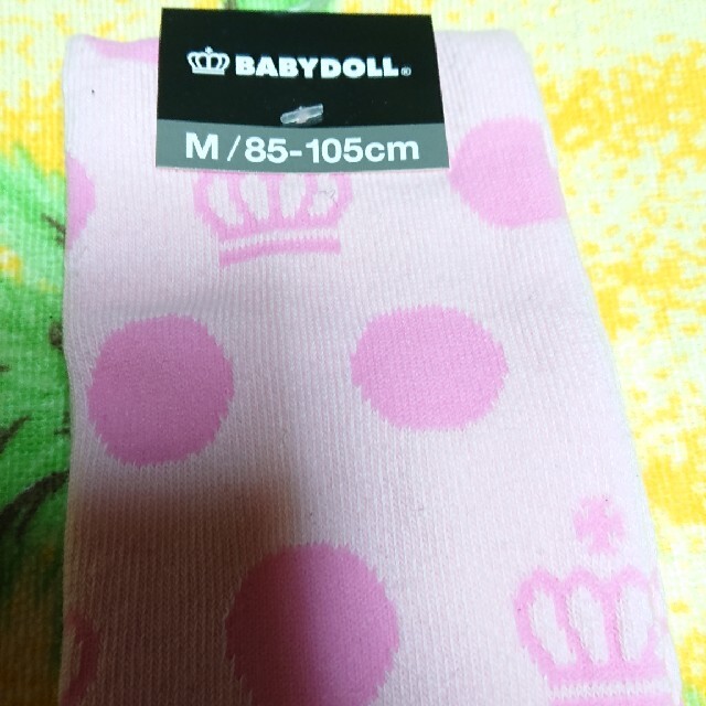 BABYDOLL(ベビードール)のBABY DOLL♥新品♥レギンス♥ピンクリボン付き♥M キッズ/ベビー/マタニティのこども用ファッション小物(靴下/タイツ)の商品写真