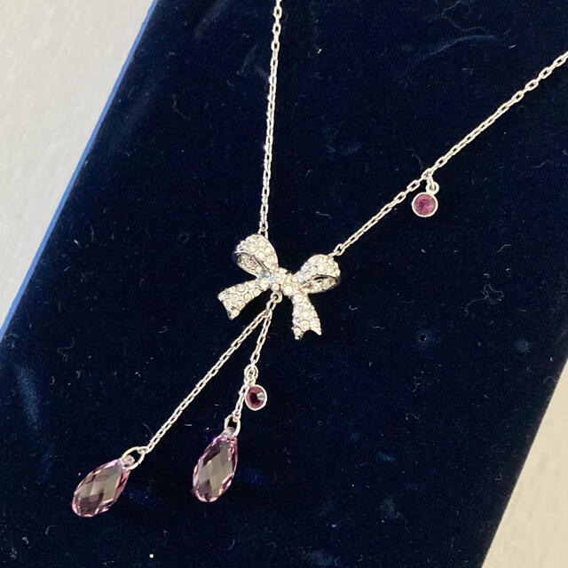 SWAROVSKI - SWAROVSKI スワロフスキー リボン ネックレス SWAROVSKI - SWAROVSKI スワロフスキー リボン ネックレス