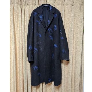 ラッドミュージシャン(LAD MUSICIAN)のLAD MUSICIAN 18AW　薔薇　青　ビッグチェスターコート(チェスターコート)