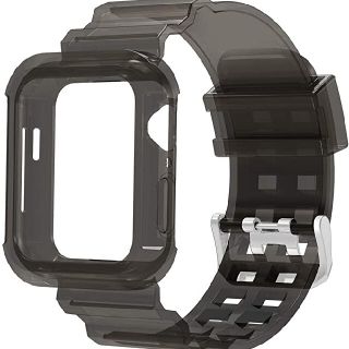 コンパチブルAppleWatchバンド 38mm/40mm交換ベルト 保護ケース(ラバーベルト)