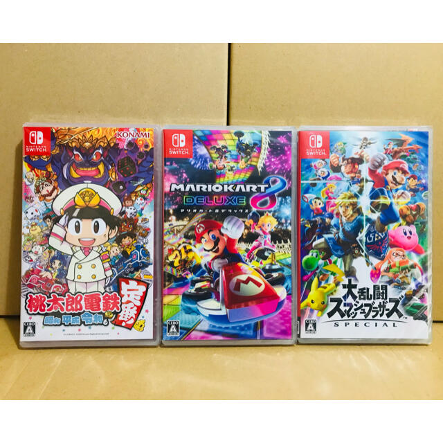 新品未使用　マリオカート8 桃太郎電鉄　ゼルダの伝説　3本セット！　即日配送♪switch