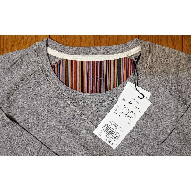 Paul Smith(ポールスミス)のポールスミス　新品　メンズ　ロングTシャツ(ライトグレーM) メンズのトップス(Tシャツ/カットソー(七分/長袖))の商品写真