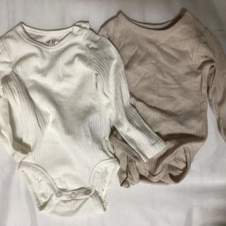 エイチアンドエム(H&M)のエイチアンドエムベビー♡長袖リブロンパース(ロンパース)