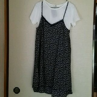 ダブルクローゼット(w closet)のダブクロ キャミワンピセット(ひざ丈ワンピース)