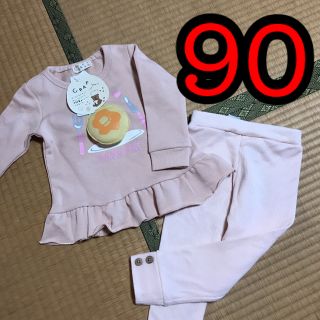 イオン(AEON)の新品　知育　トレーナー　レギンス　90サイズ　女の子　女児(Tシャツ/カットソー)