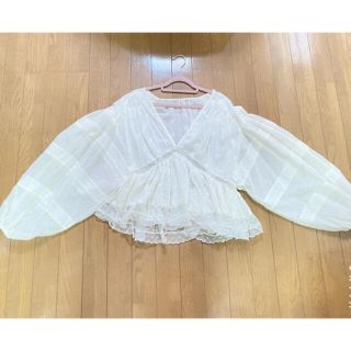 エディットフォールル(EDIT.FOR LULU)のハワイ ヴィンテージ vintage ブラウス  レース フリル 古着(シャツ/ブラウス(長袖/七分))