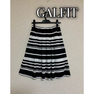 GALFIT ギャルフィット  ボーダースカート   フレアスカート(ひざ丈スカート)