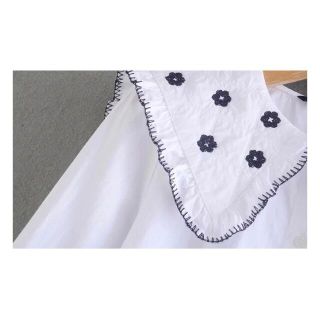 ZARA - 春先行 3515 花柄 刺繍 襟付き シャツ ブラウスの通販 by ...