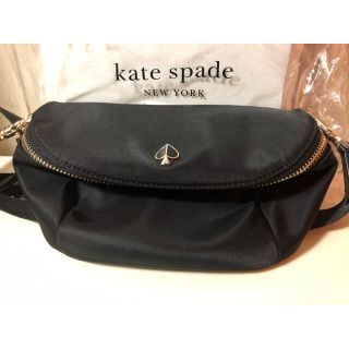 ケイトスペードニューヨーク(kate spade new york)の【美品☆kate spade】TAYLOR ボディバッグ 黒 ブラック ナイロン(ボディバッグ/ウエストポーチ)