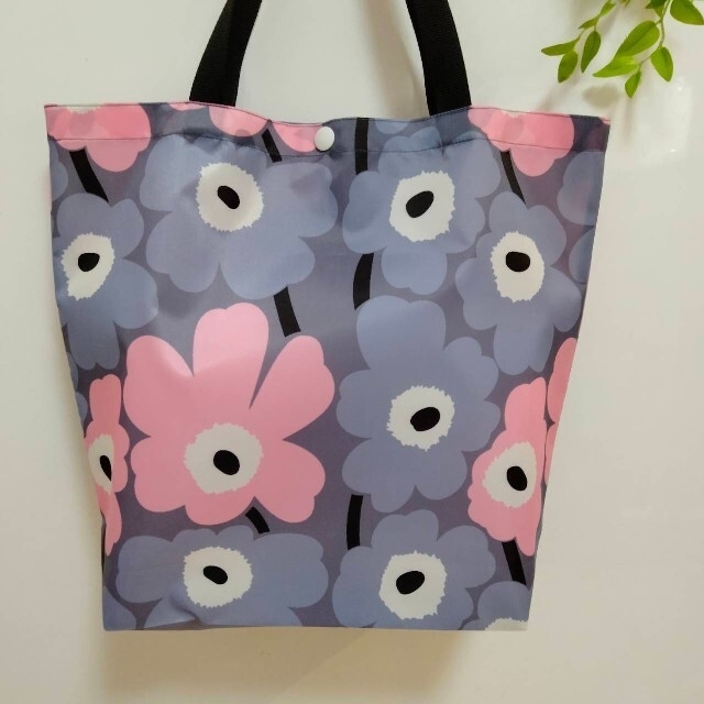 marimekko(マリメッコ)のエコバッグ ピンク＆グレー レディースのバッグ(エコバッグ)の商品写真