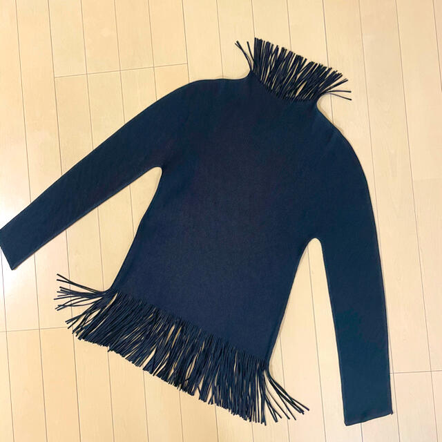 PLEATS PLEASE ISSEY MIYAKE(プリーツプリーズイッセイミヤケ)の【美品】プリーツプリーズ イッセイミヤケ　フリンジ  カットソー レディースのトップス(カットソー(長袖/七分))の商品写真