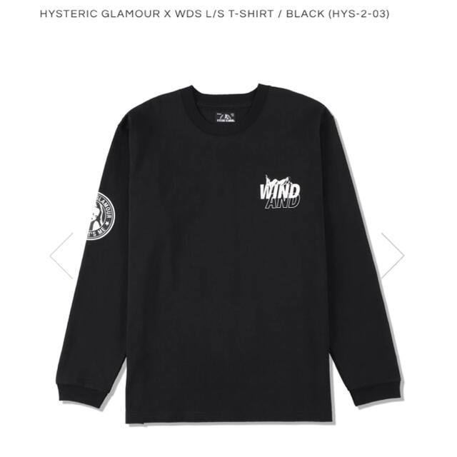 HYSTERIC GLAMOUR(ヒステリックグラマー)の★黒L★HYSTERIC GLAMOUR X WDS L/S T-SHIRT メンズのトップス(Tシャツ/カットソー(七分/長袖))の商品写真