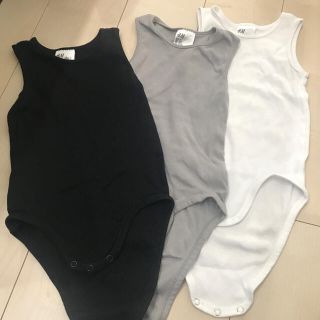 エイチアンドエム(H&M)のH&M ロンパース 下着3枚組　100(肌着/下着)