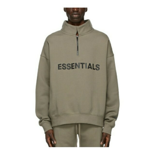 FEAR OF GOD(フィアオブゴッド)のESSENTIALS ハーフジップスウェット (トープ/L) メンズのトップス(スウェット)の商品写真