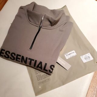 フィアオブゴッド(FEAR OF GOD)のESSENTIALS ハーフジップスウェット (トープ/L)(スウェット)