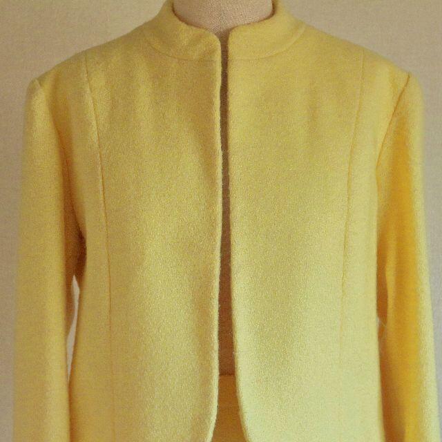 60's vintage  レモンイエローウールスーツ デッドストック レア レディースのフォーマル/ドレス(スーツ)の商品写真