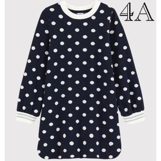 プチバトー(PETIT BATEAU)のまみ様ご専用　プチバトー20AW ドットプリントワンピース　4A(ワンピース)