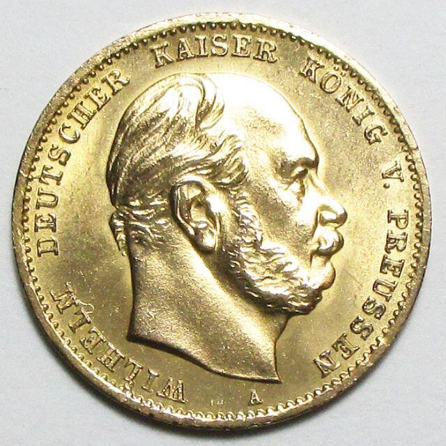 kuni 様 プロイセンウィルヘルム ドイツ金貨10マルク K21.6 約4g 貨幣