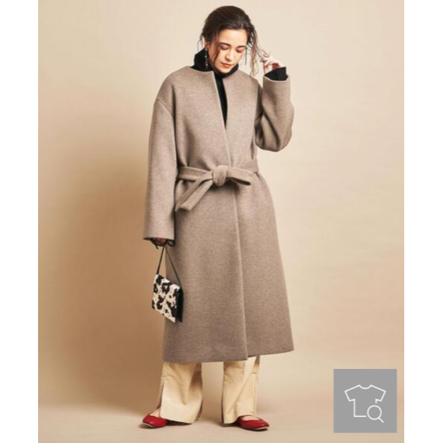 H BEAUTY\u0026YOUTH BEAVER NO COLLAR COAT コート