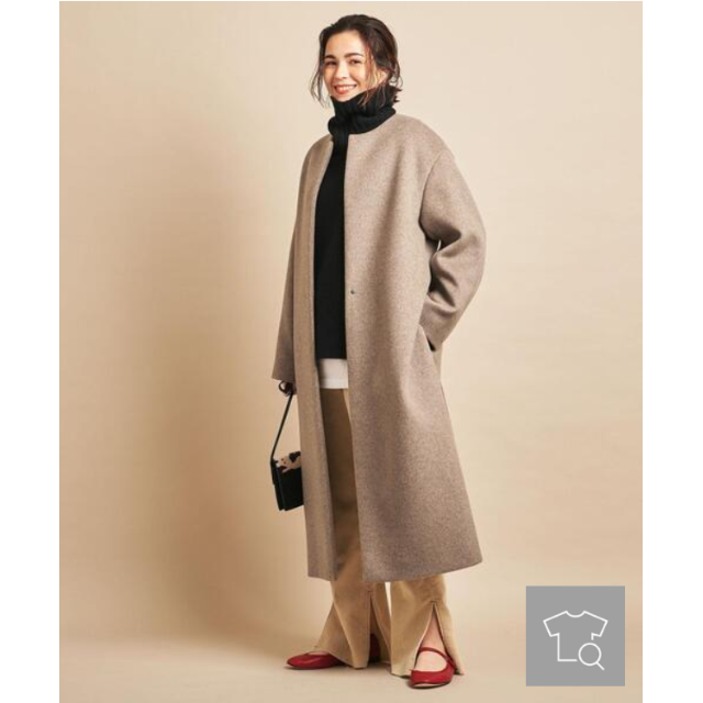 H BEAUTY\u0026YOUTH BEAVER NO COLLAR COAT コート