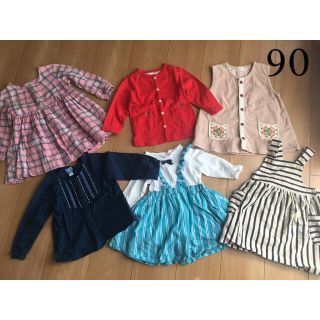 ベビーギャップ(babyGAP)の女の子　ブランド服　まとめ売り　6点セット　90(ワンピース)