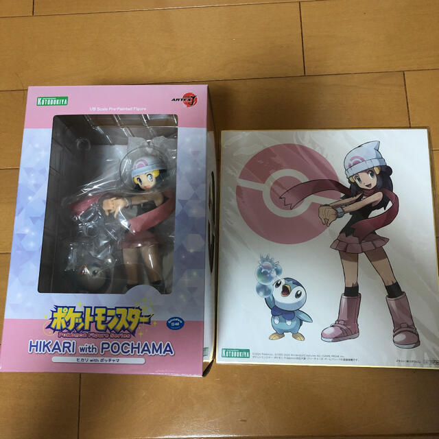 カミツレ新品・色紙付き　ARTFX J ポケモン　ヒカリ with ポッチャマ