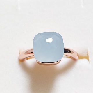 ぷっくりかわいい クリスタル ストーン ヌード風 リング ポメラート 18k(リング(指輪))