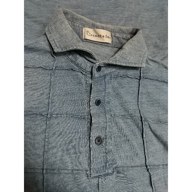 Santafe(サンタフェ)のSanta fe 半袖ポロシャツ サイズ48 薄青 サンタフェ 古着屋 中古 服 メンズのトップス(ポロシャツ)の商品写真