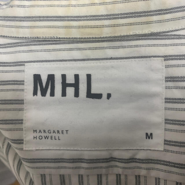 MARGARET HOWELL(マーガレットハウエル)のMHL ストライプスタンドカラーシャツ　M メンズのトップス(シャツ)の商品写真