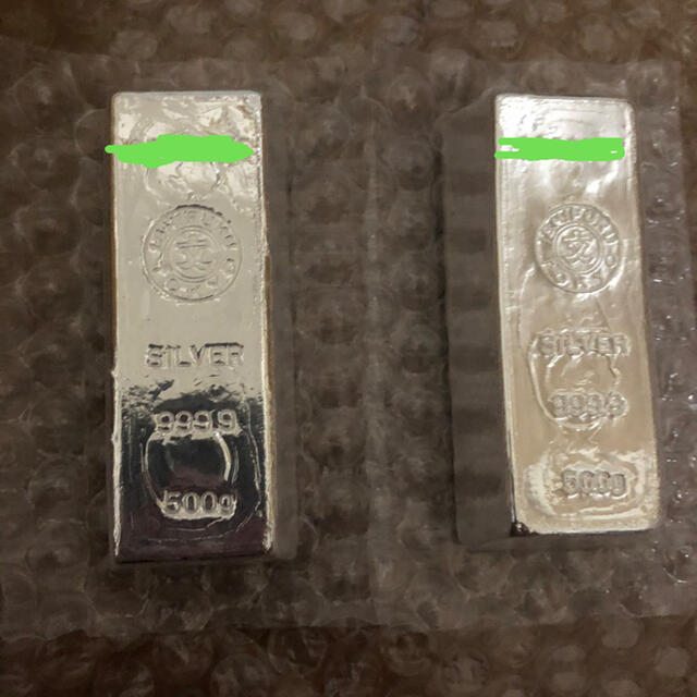 500g【2本】 石福 シルバーインゴット 計算書有 徳力 銀 銀地金 受注 ... 徳力 500g 銀地金 銀 石福 銀地金 銀インゴット
