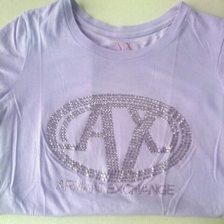 アルマーニエクスチェンジ(ARMANI EXCHANGE)のラインストーンロゴTシャツ(Tシャツ(半袖/袖なし))