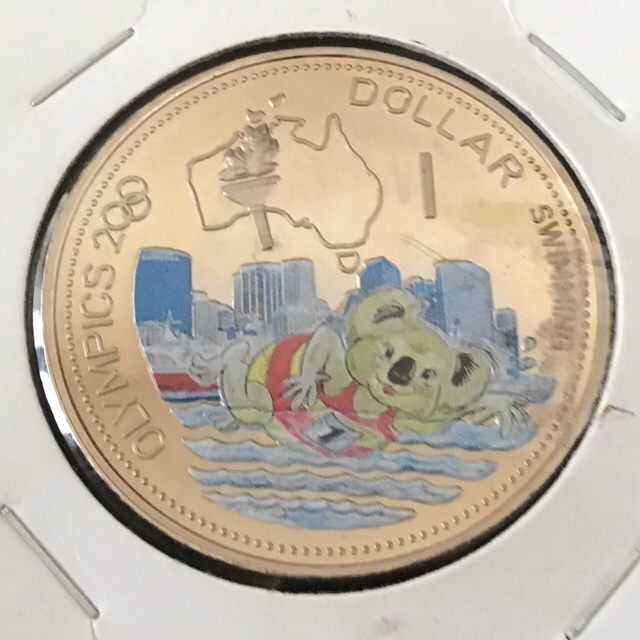 シドニーオリンピック シルバーコイン 1ドル銀貨 コアラ 水泳 エリザベスの通販 by 万葉園｜ラクマ