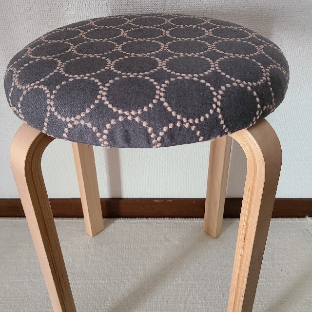 美品 ミナペルホネン タンバリン生地 スツール 椅子 itccontact.com