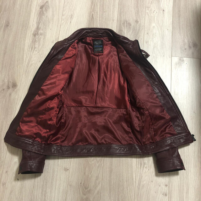 ハイダウェイニコル ライダース レザー 赤 レッド 別注 - vidaclube.com.br