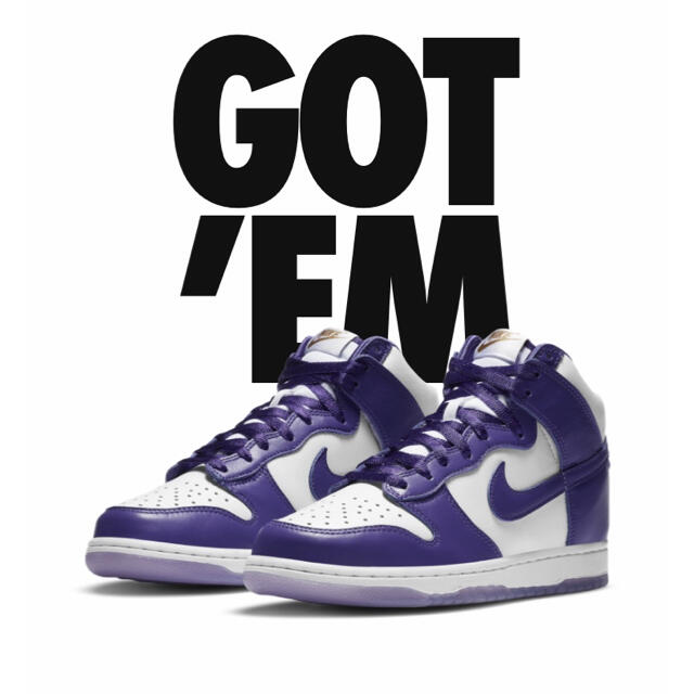 靴/シューズNIKE ダンク HIGH Varsity Purple DUNK 28.5