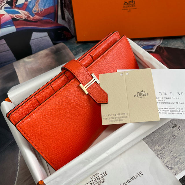 【正規品】HERMES 極美品 ✨ エルメス 『べアン』スフレ 長財布