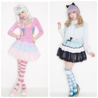 アンジェリックプリティー(Angelic Pretty)の美品♡AMOちゃん パニエ スカート 2着セット ゆめかわいい(ミニスカート)