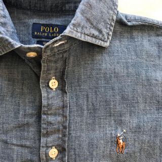 ラルフローレン(Ralph Lauren)のラルフローレン　スリム フィット シャンブレー シャツ　サイズ2(シャツ/ブラウス(長袖/七分))