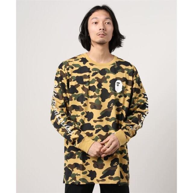 BAPE 1st CAMO L/S長袖Tシャツ　黄m 2